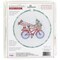 DIY Dimensions Holiday Bicycle Christmas Crewel Embroidery Hoop Kit